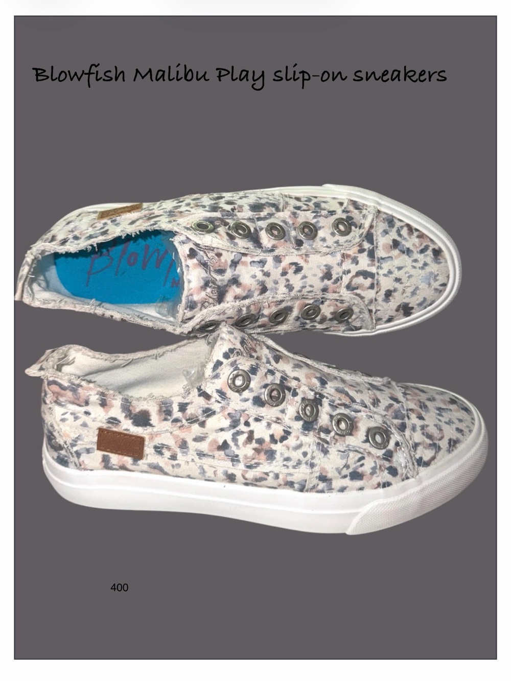 N.W.O.T. Blowfish Women’s Slip-On Sneakers - "Off White Rainforest Leopard"